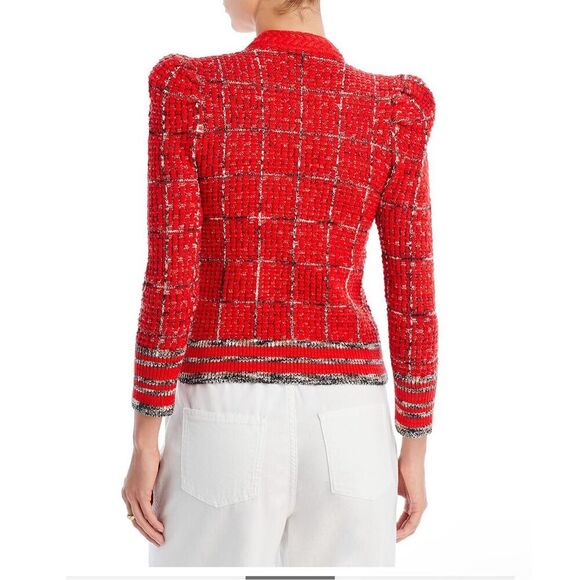 New NWT Jenni Cardigan in Red Multi L'AGENCE Retails $675 Sl - Picture 3 of 9